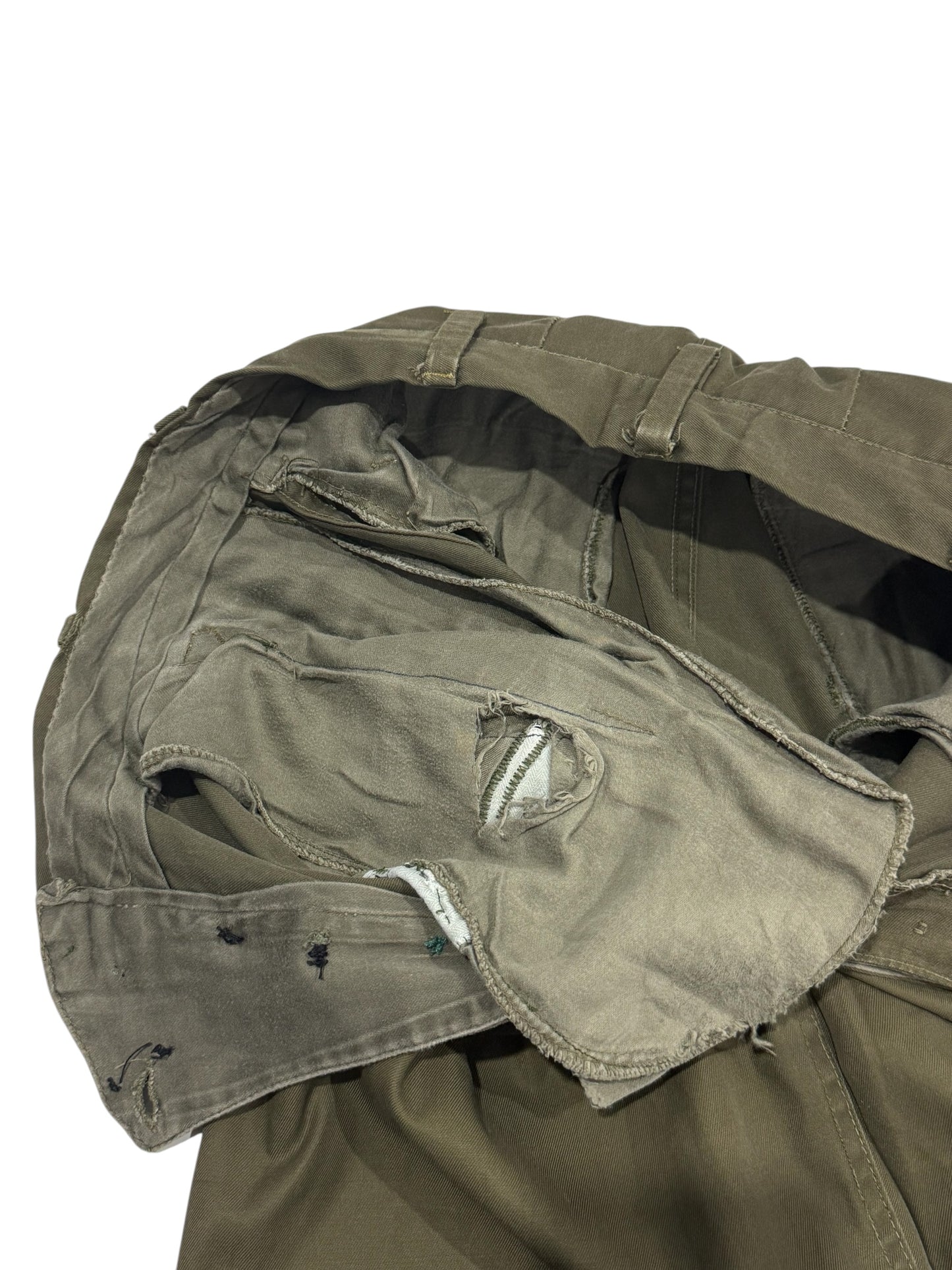 Vintage 1984 Italian Military Zip Leg Field Trousers OG
