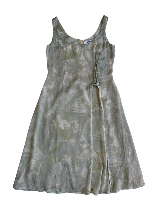 Vintage Mani Giorgio Armani Italy Silk Blend Abstract Watercolor Dress
