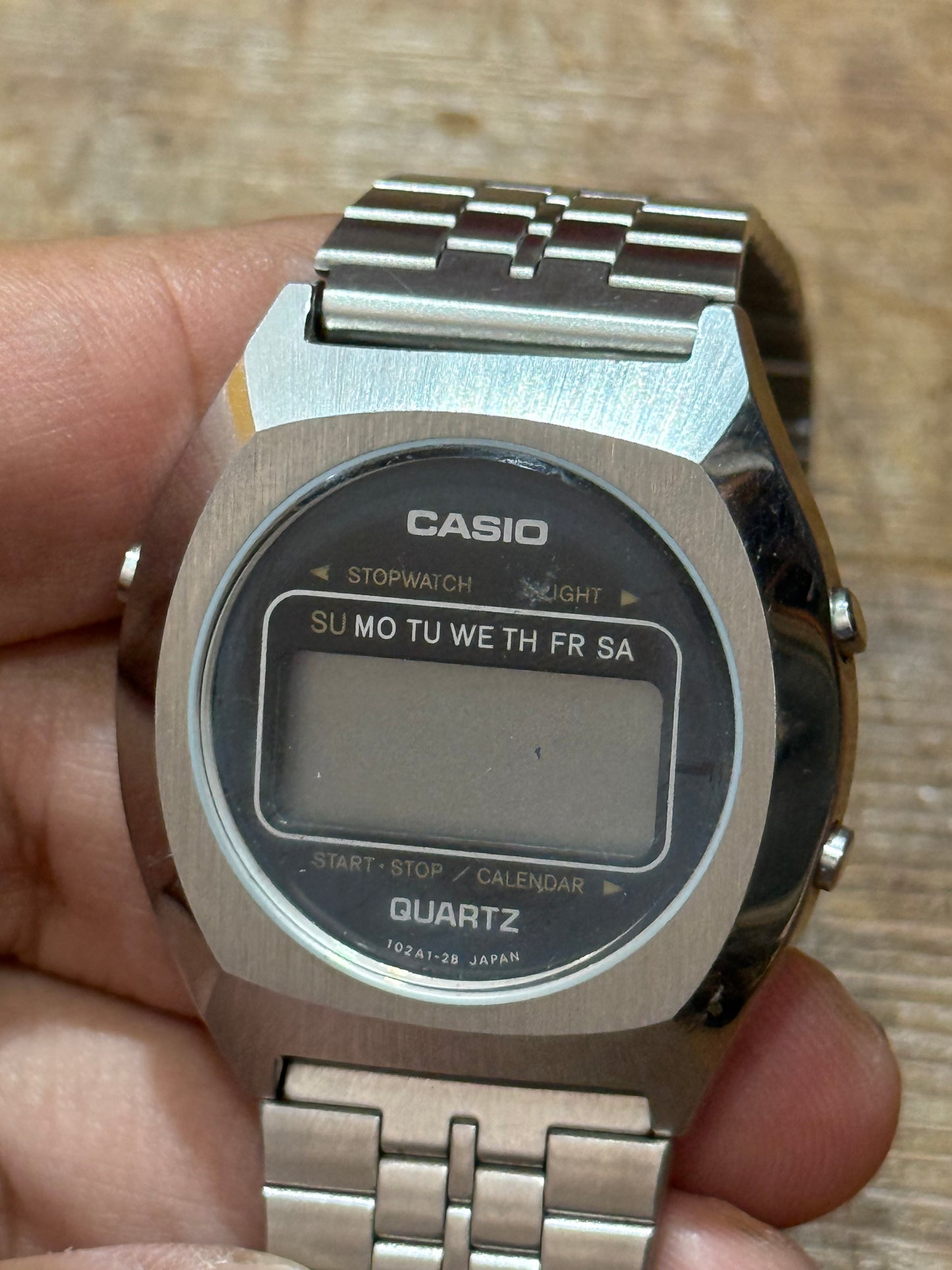 Vintage Casio Casiotron Japan Watch Junk Not Working For Parts