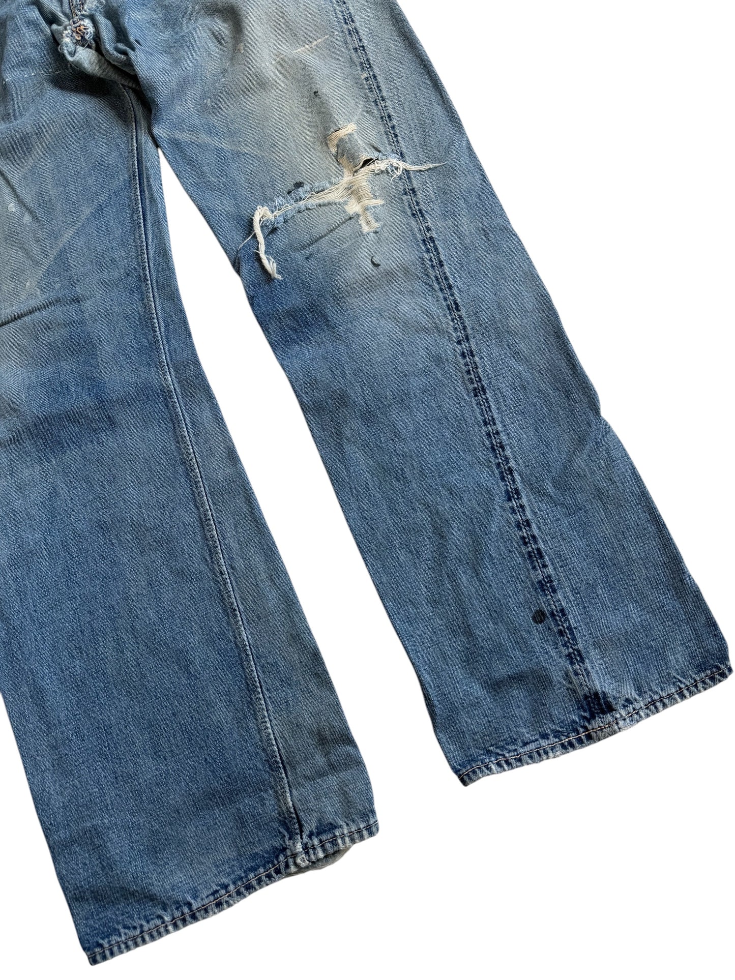 Vintage Warehouse & Co Selvedge Denim Distressed Jeans