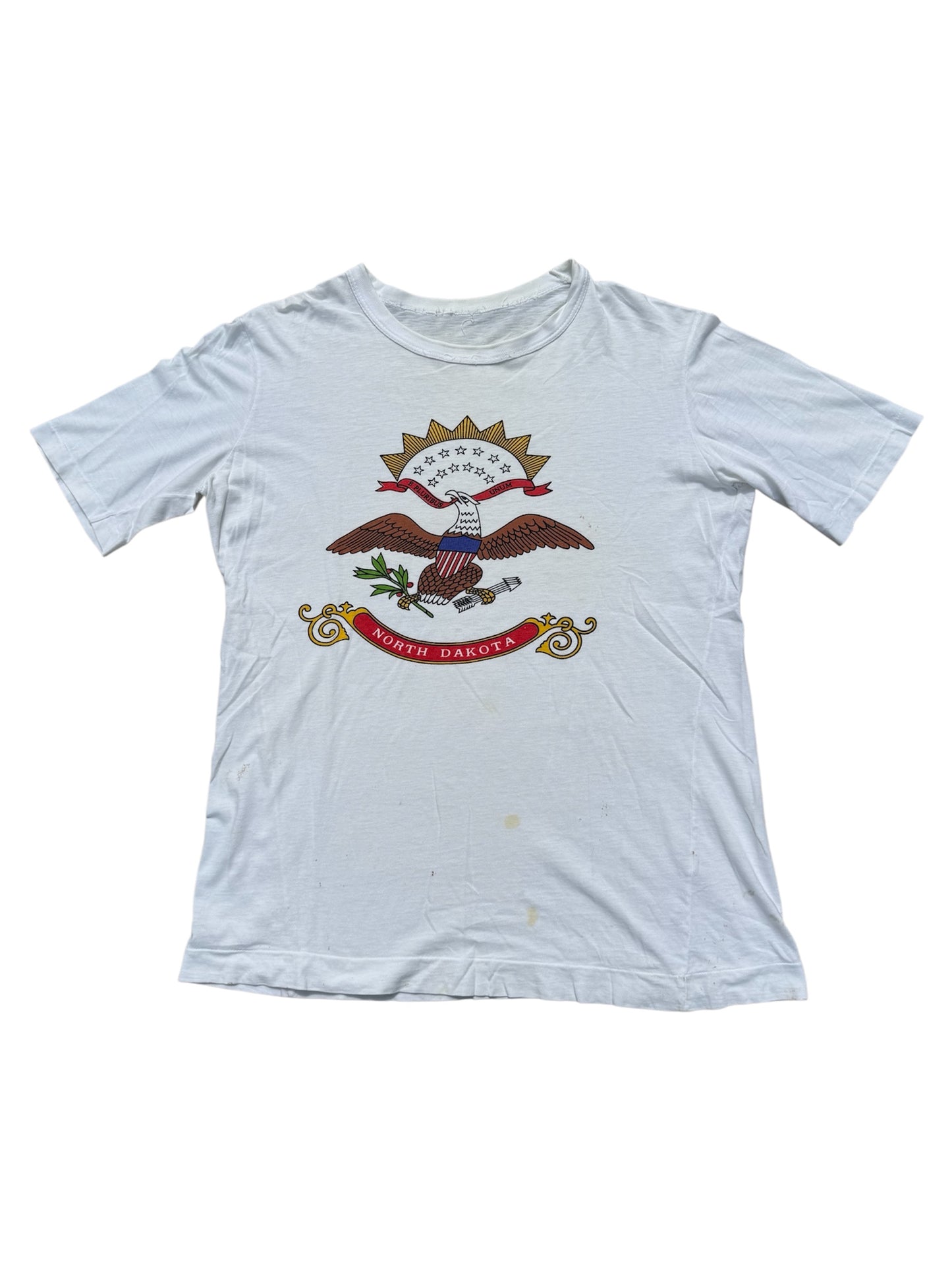 Vintage 1970s–80s North Dakota State Flag Eagle Tshirt