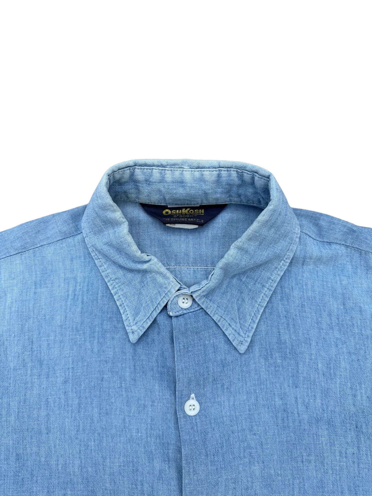 Vintage 1970s-80s OshKosh B’gosh Made in USA Chambray Work Shirt