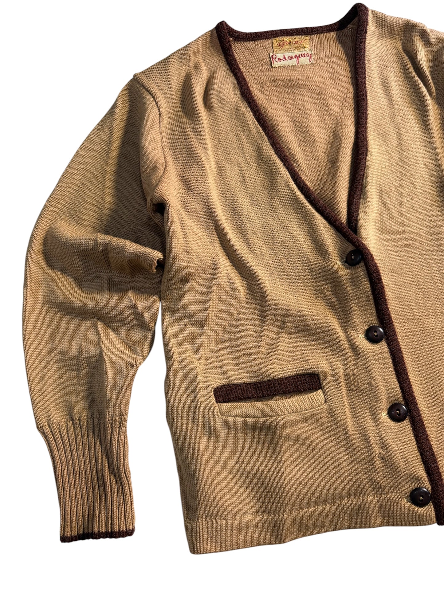 Vintage 1972 Aztlan Varsity Knit Cardigan