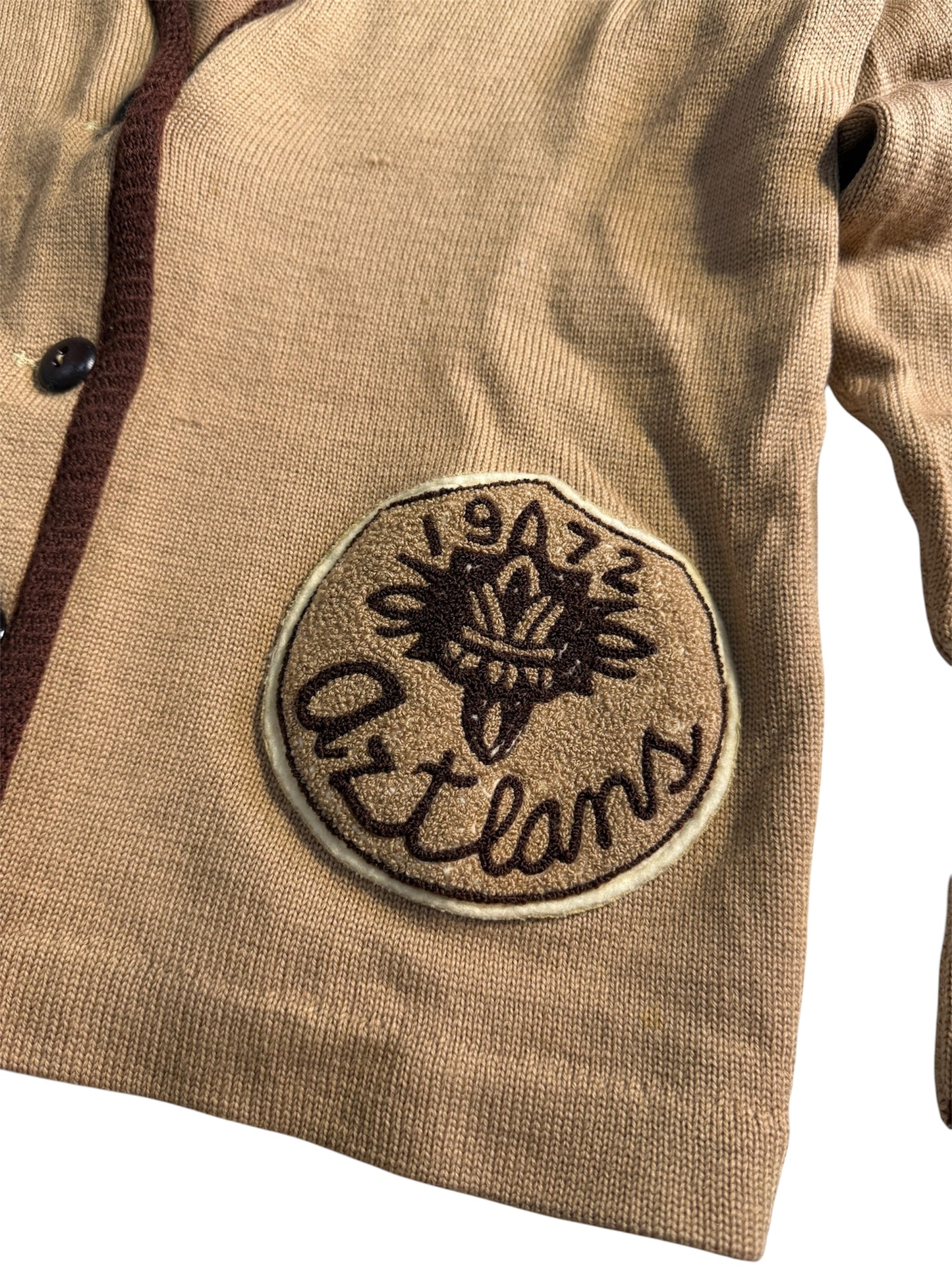 Vintage 1972 Aztlan Varsity Knit Cardigan