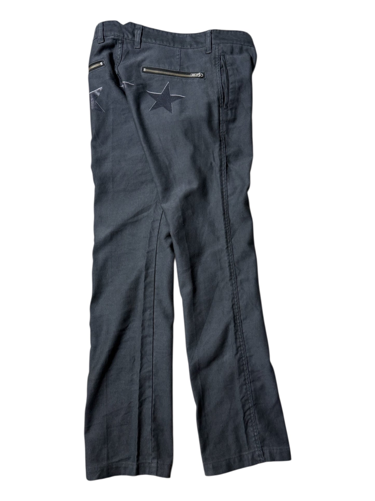 Y2K Biglidue Star Back Zip Pocket Trousers Made In Japan