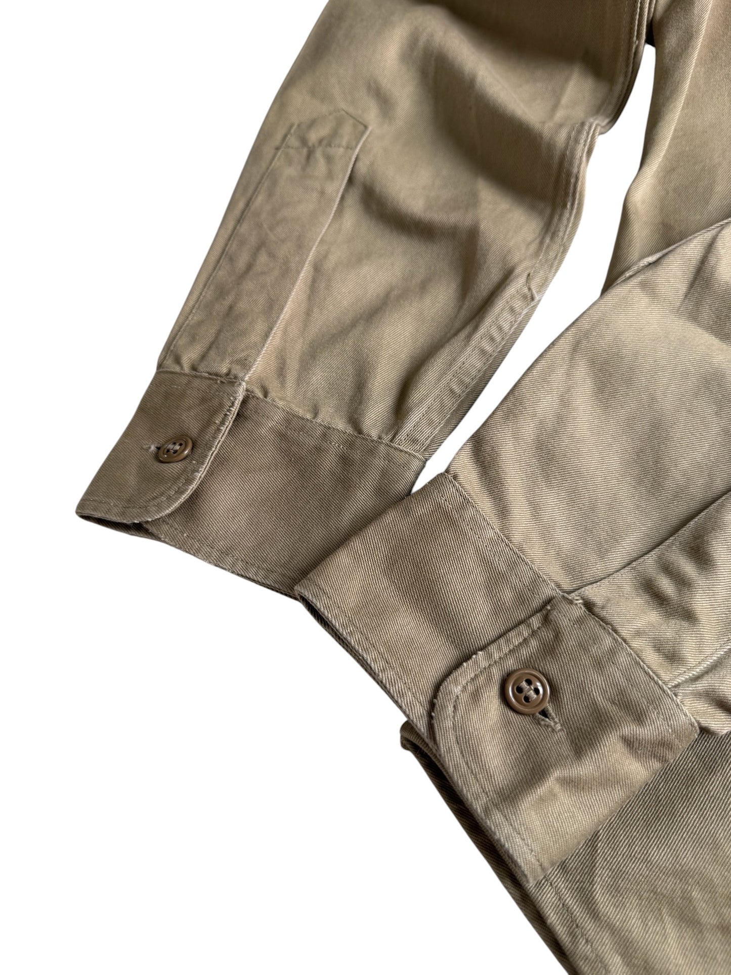 Vintage 1962 US Army Khaki Twill Uniform Shirt 11th Air Assault Division PFC Patch