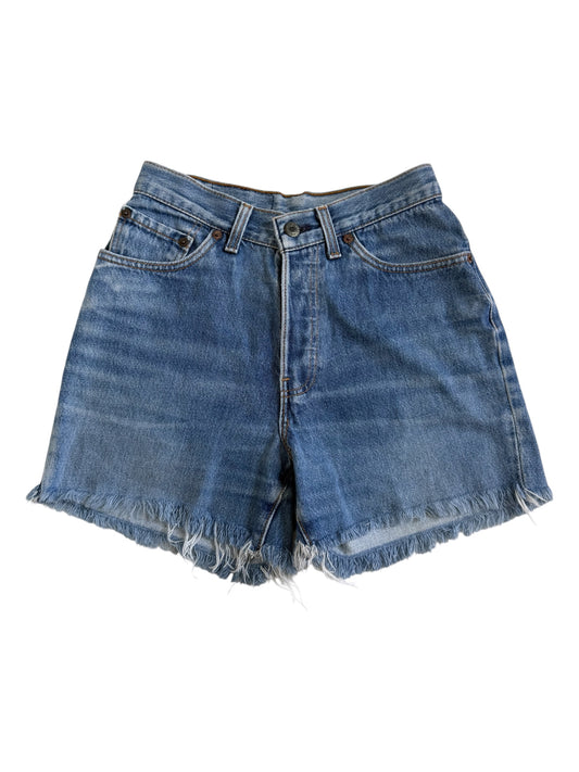 Vintage Levis 501 Cut Off Denim Jeans Made In Usa