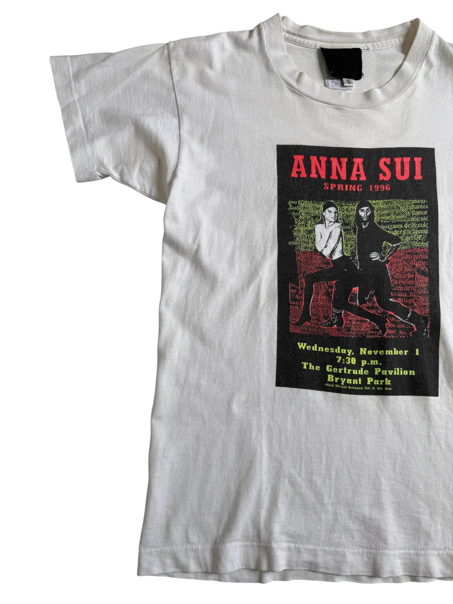 Vintage 1996 Anna Sui Spring Fashion Show Graphic Tshirt