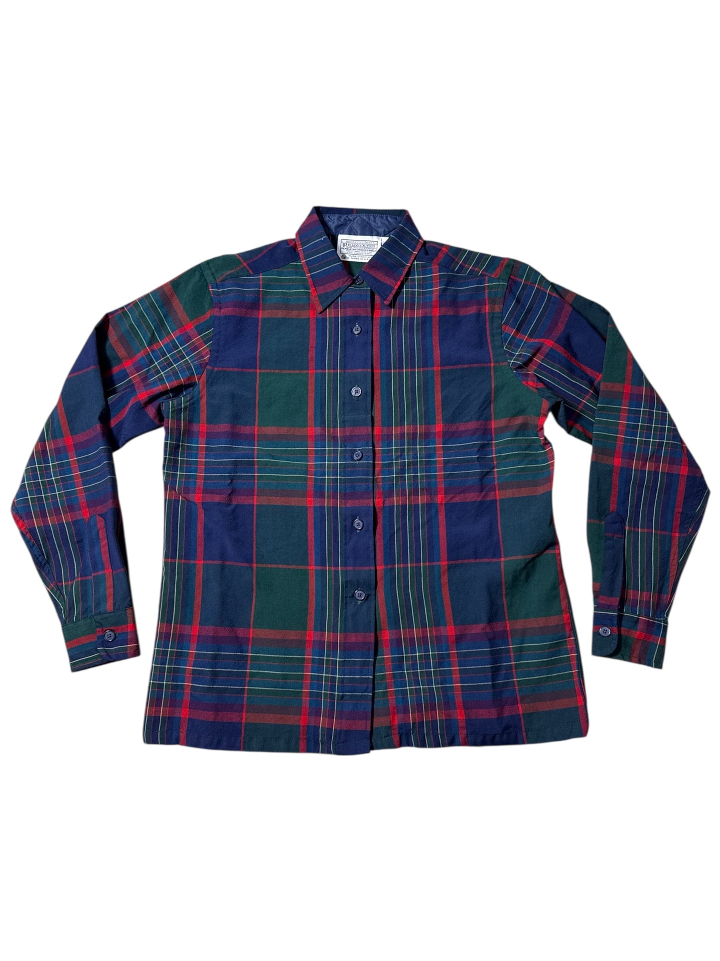 Vintage 1980s Pendleton Plaid Wool Shirt Made in USA