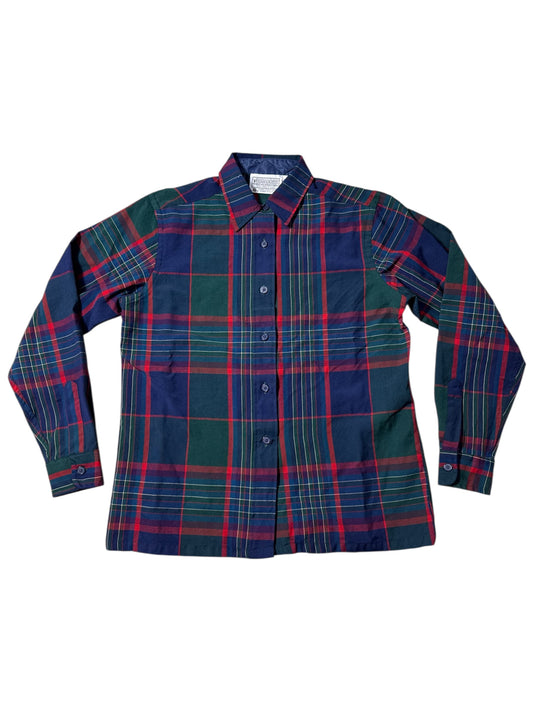 Vintage 1980s Pendleton Plaid Wool Shirt Made in USA
