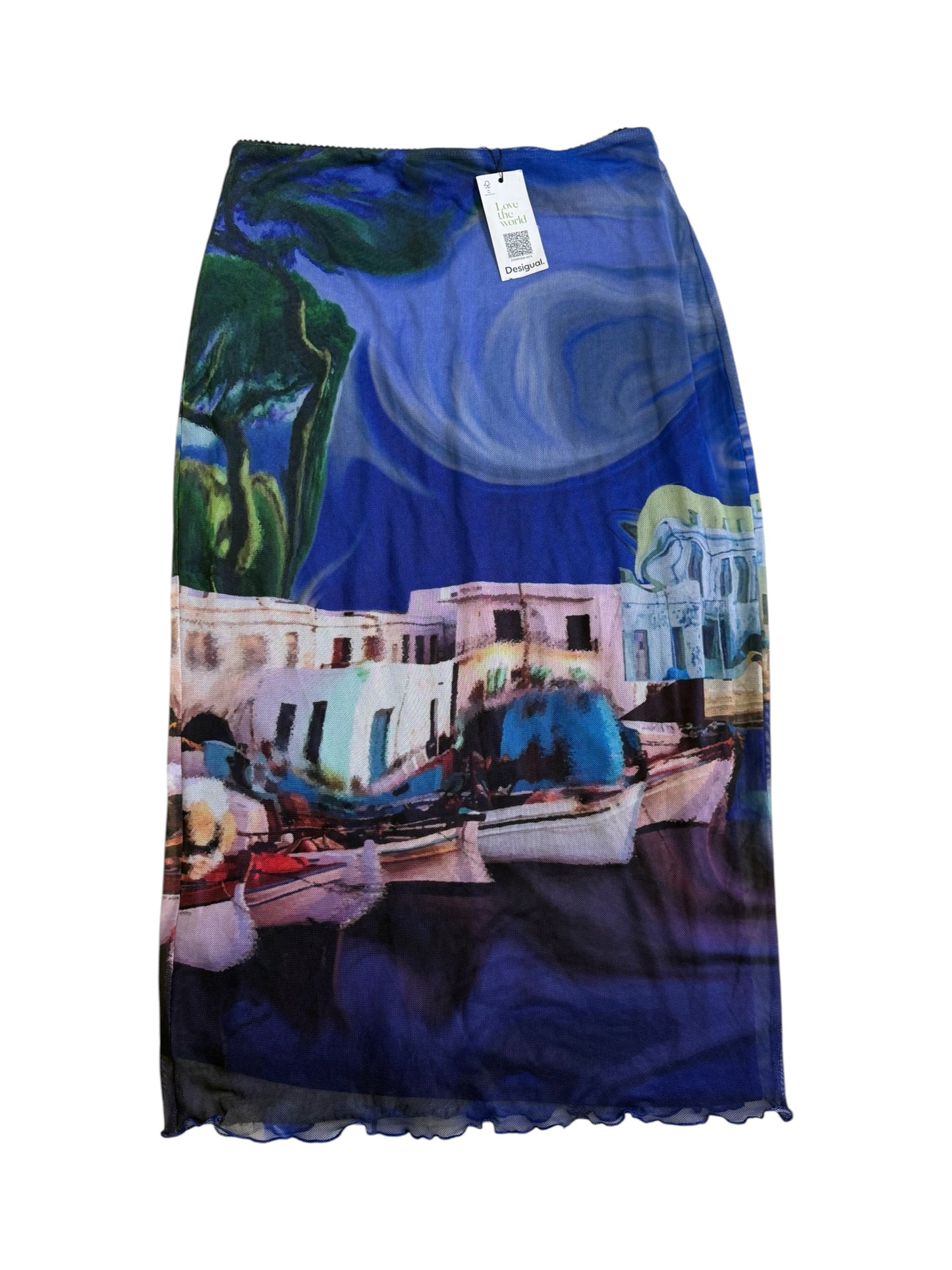 Desigual Christian Lacroix Landscape Midi Mesh Skirt
