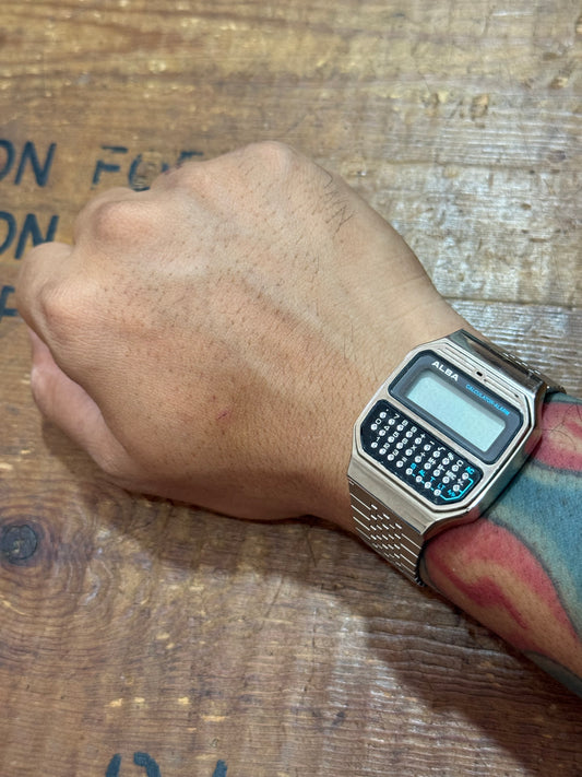 Vintage Alba Calculator Alarm Japan Watch Junk Not Working For Parts