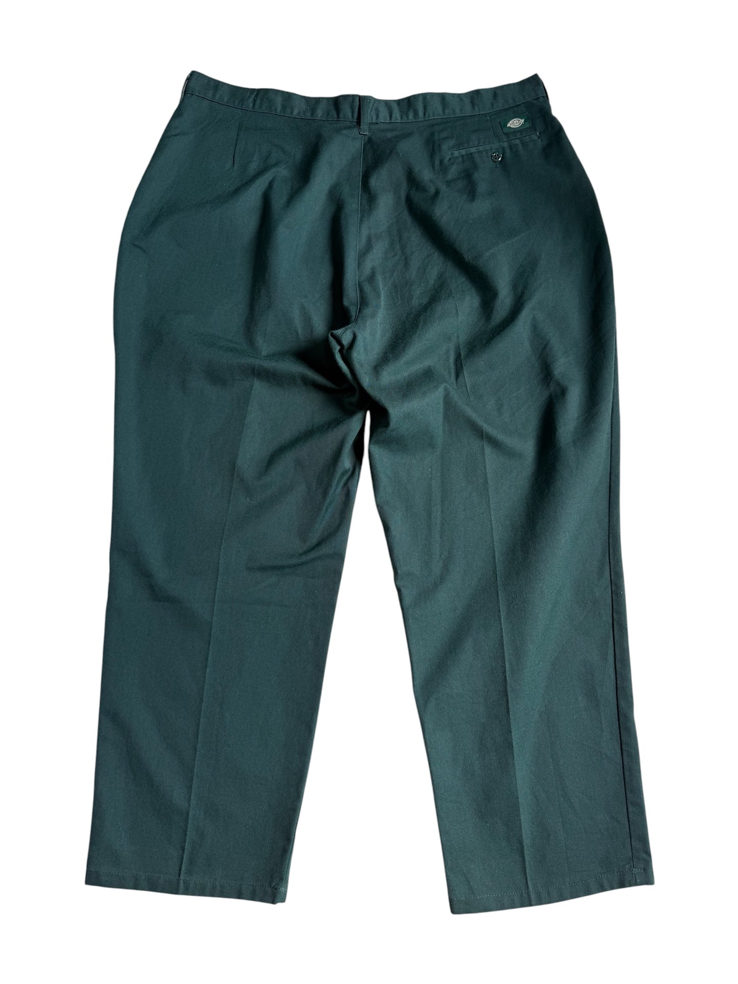 Vintage Dickies Green Work Pants Pleated Trousers USA