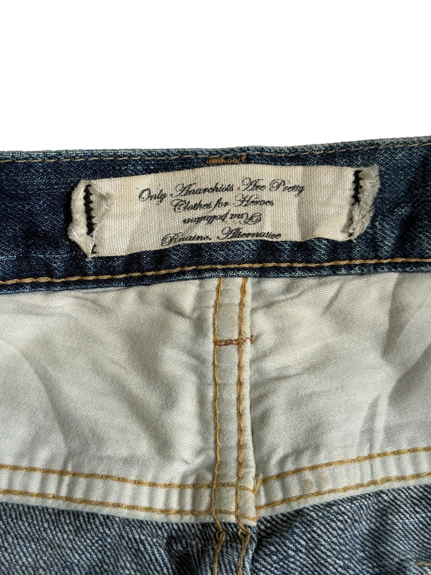 Vintage RNA Inc. Alternative Distressed Reworked Denim Jeans