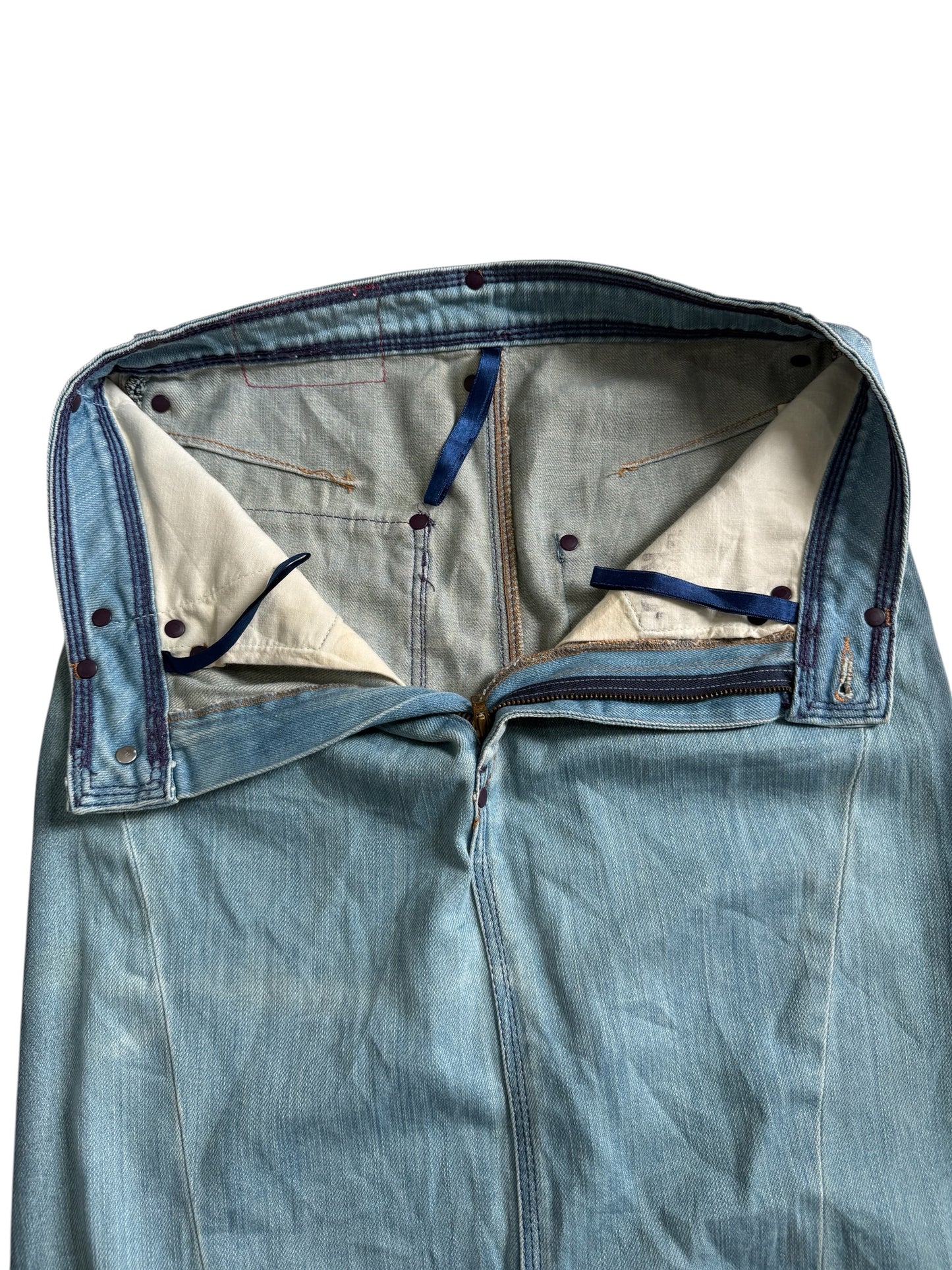 Vintage Y2K Levis RED Denim Skirt Made In Italy