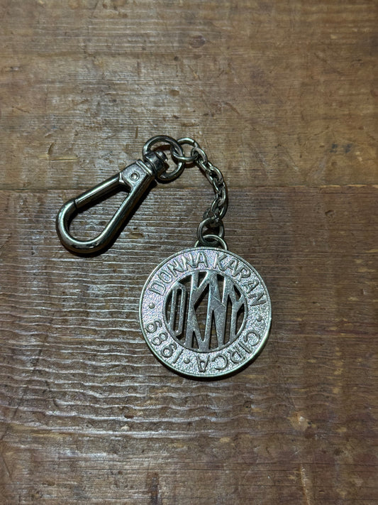 Vintage DKNY Donna Karan Logo Keychain