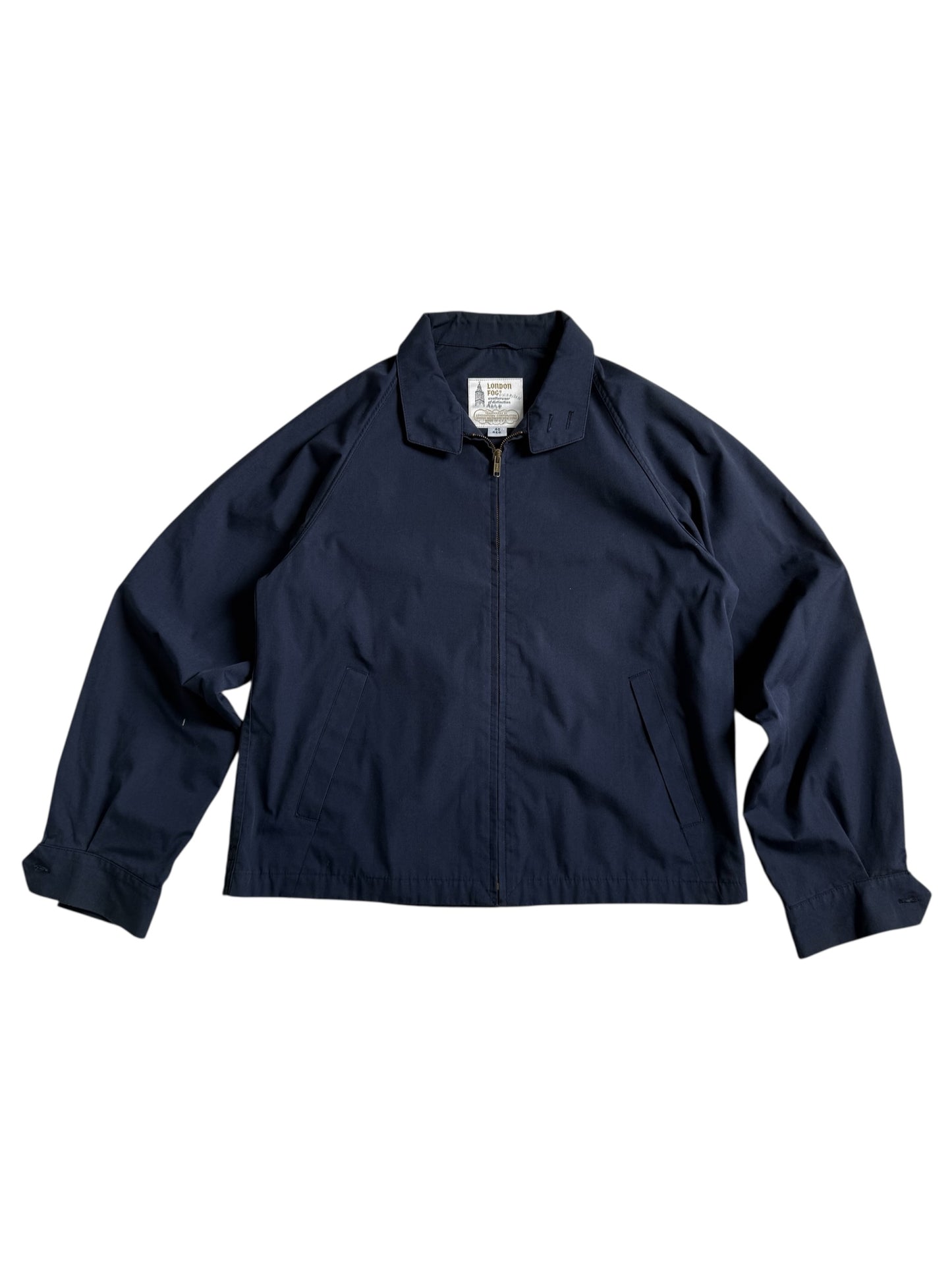 Vintage London Fog Weatherwear Navy Harrington Jacket Made in USA