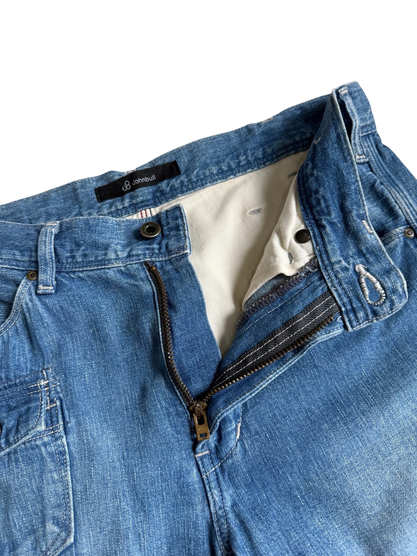 Johnbull Japan Light Wash Utility Denim Pants Workwear Carpenter Jeans