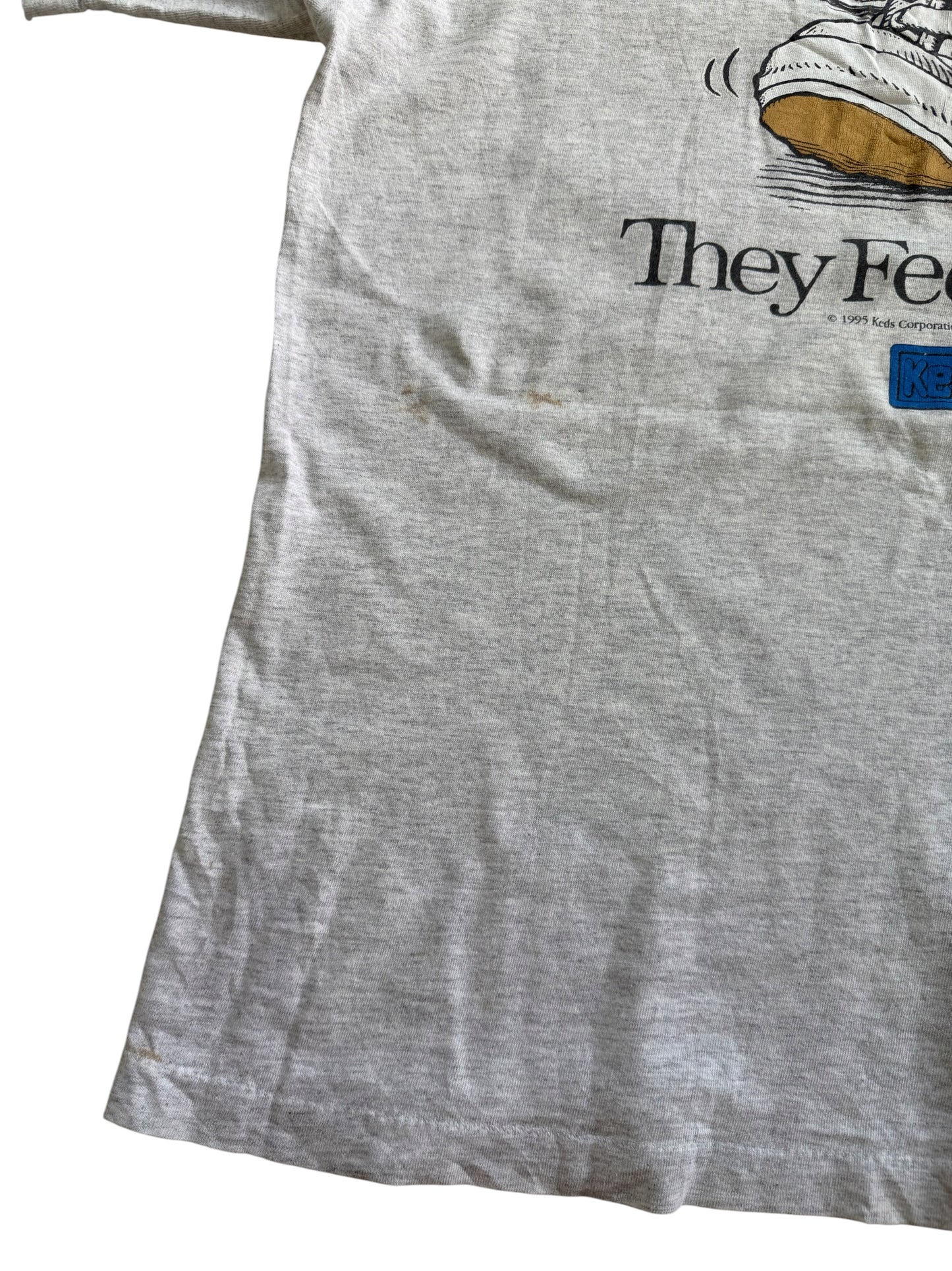 Vintage 1995 Keds They Feel Good Promo Pocket Tshirt Made in USA