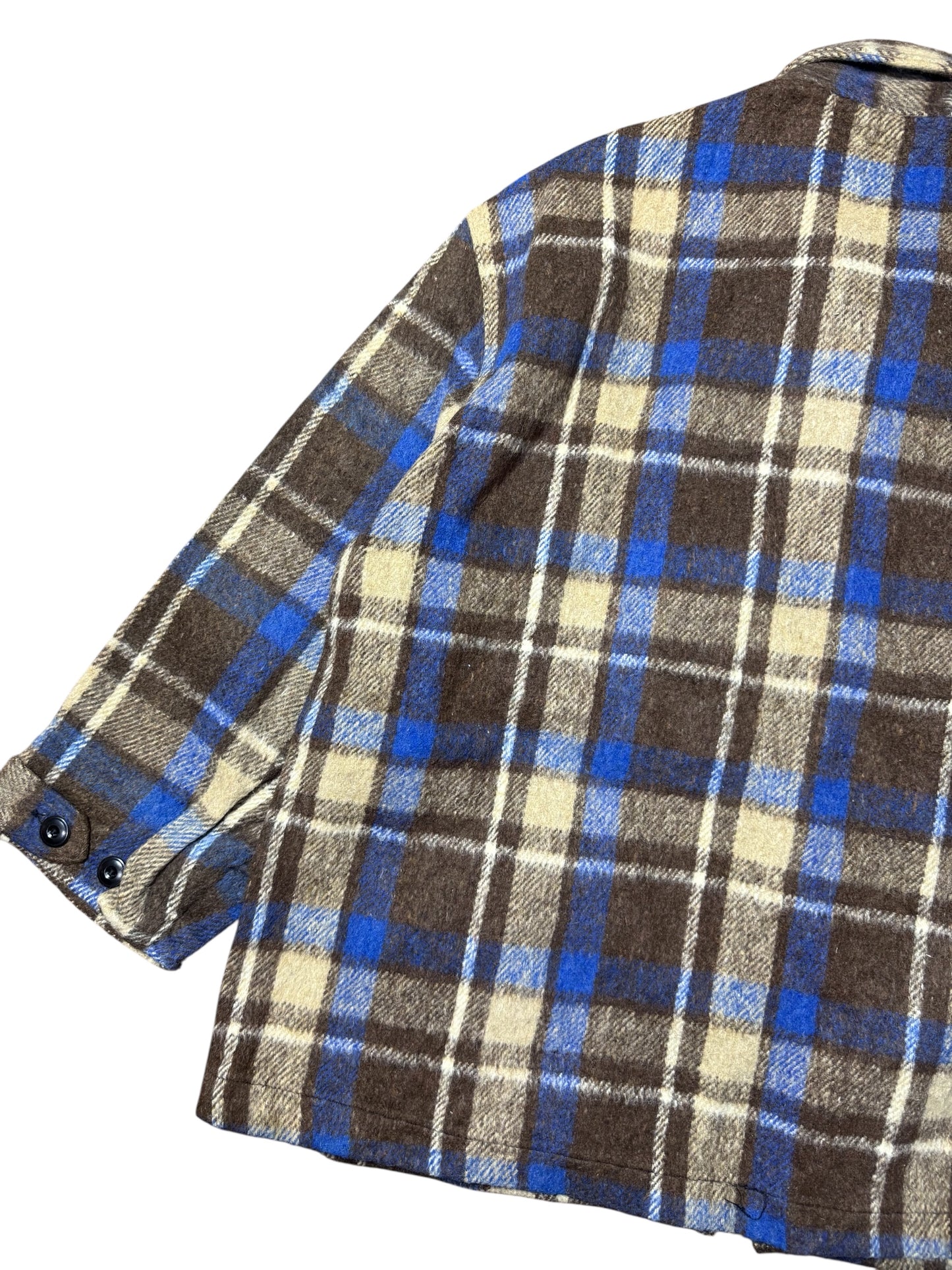 Vintage 1950s-60s Sears Kings Road Wool Plaid Jacket USA Made