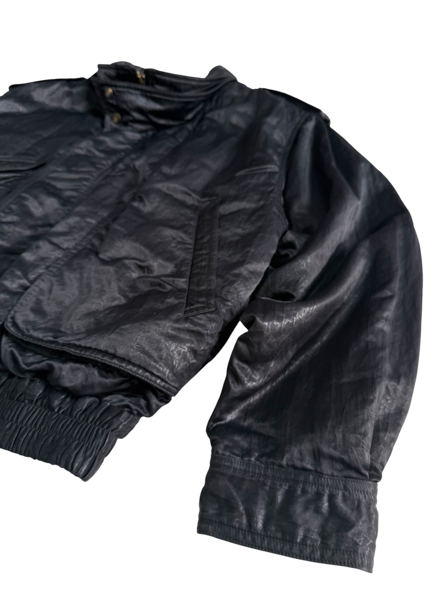 Vintage 80s 90s Japanese Multi Pocket Flight Bomber Jacket Removable Boa Liner