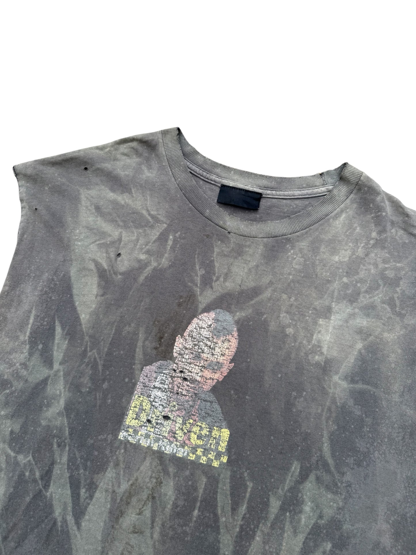 Vintage Serial Killer “Driven” Parody Taxi Driver Distressed Cut-Off Tee 90s Streetwear