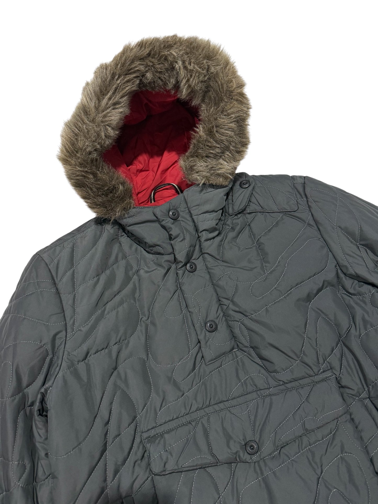 Jean Paul Gassa Made in Italy Quilted Hooded Anorak Jacket Gorpcore Outdoor