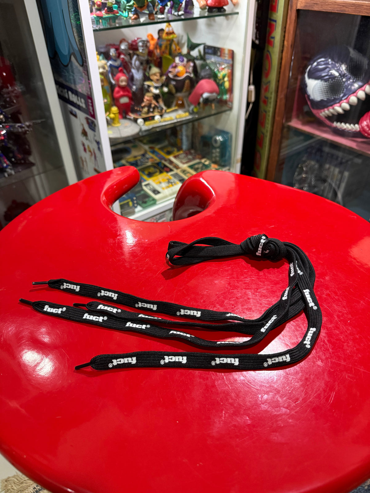 FUCT Logo Shoelaces Black White Streetwear
