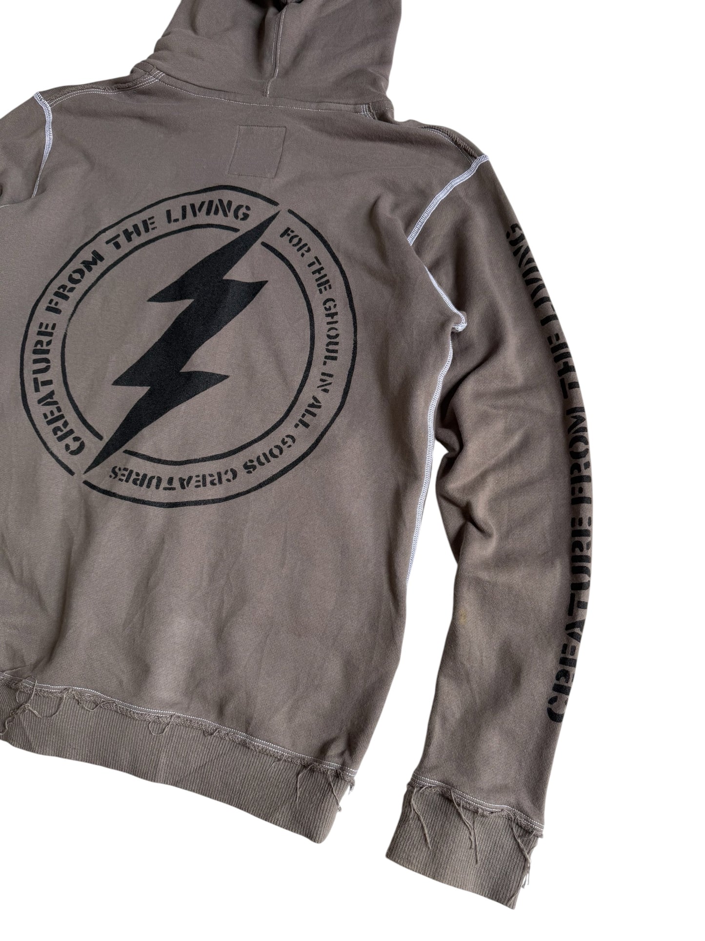 Creature From The Living Lightning Hoodie Distressed Sweatshirt Made in Japan