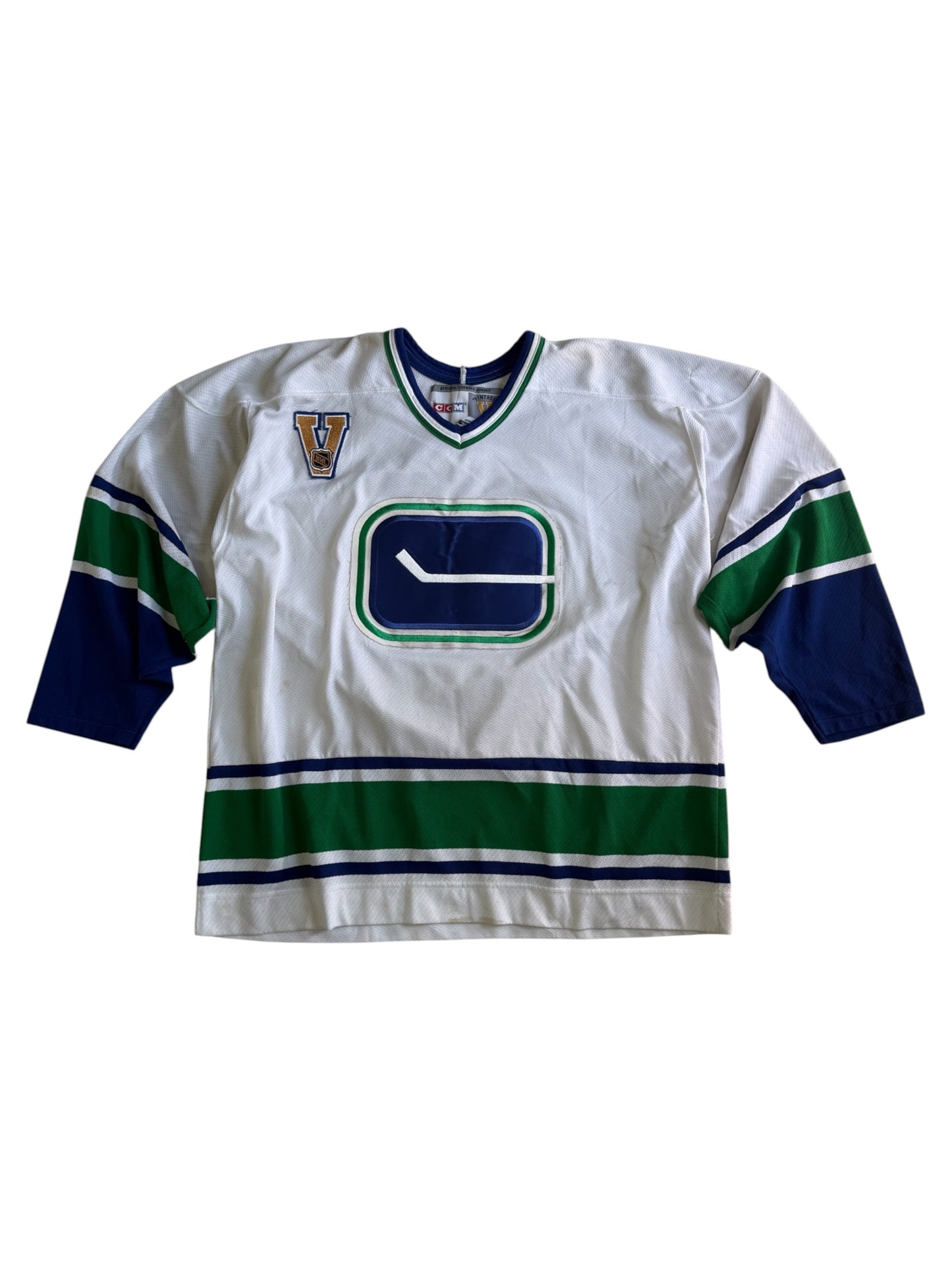 Vintage CCM Vancouver Canucks Hockey Jersey Made In Canada