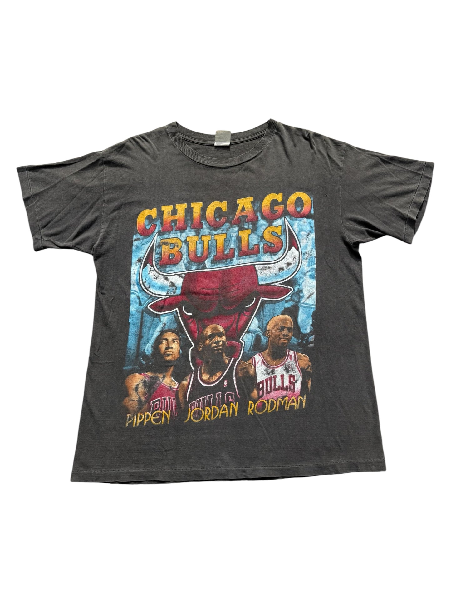 Very Rare Vintage 90s Chicago Bulls 1996 Champions Tee Jordan Pippen Rodman