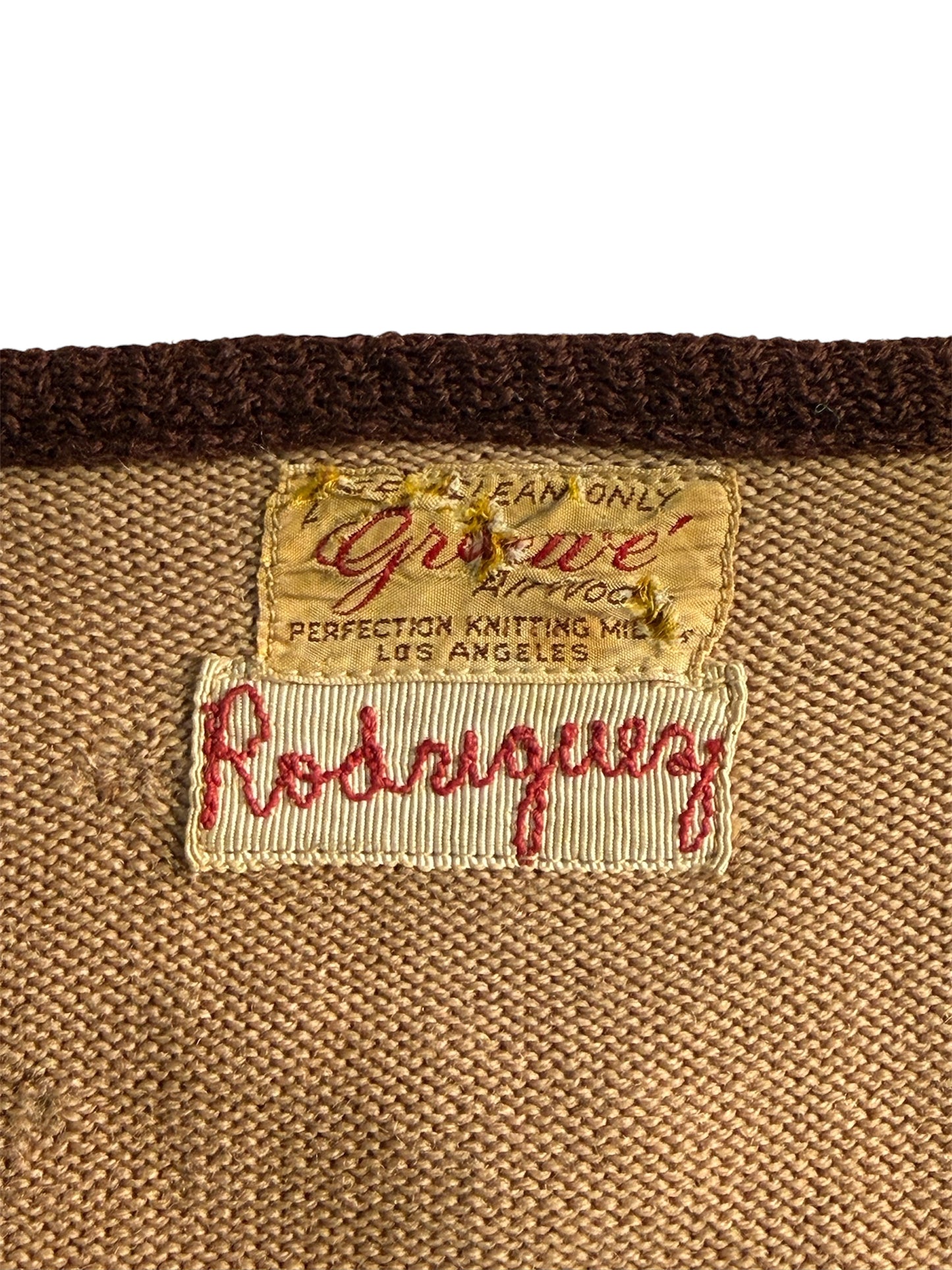 Vintage 1972 Aztlan Varsity Knit Cardigan