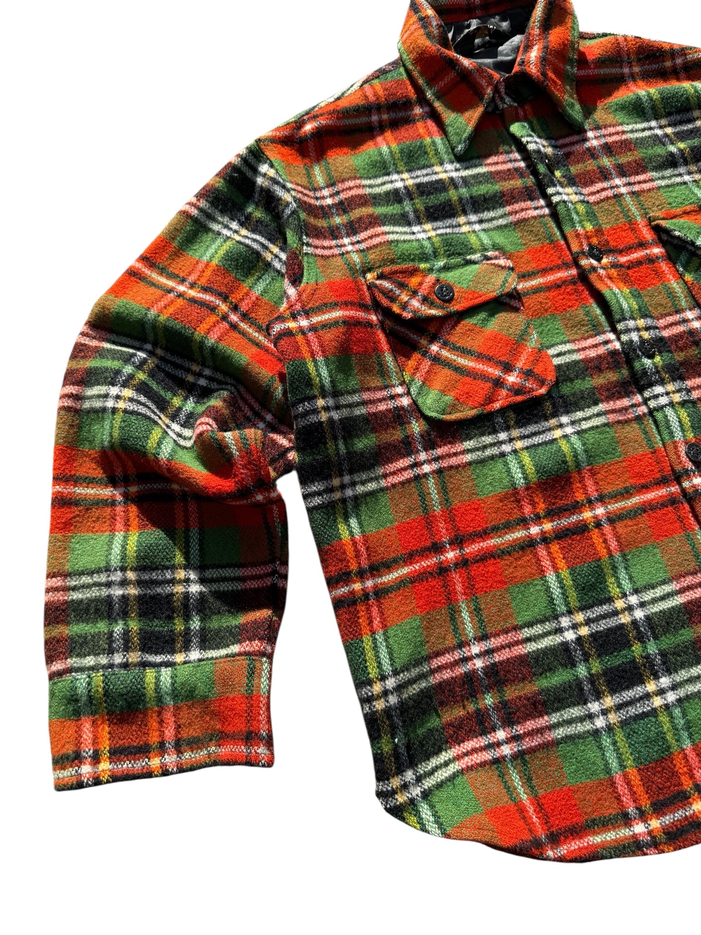 Vintage 1980s JC Penney Wool Blend Plaid Shirt Tartan Workwear
