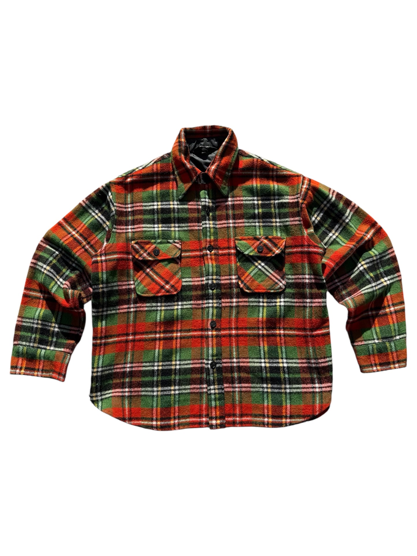 Vintage 1980s JC Penney Wool Blend Plaid Shirt Tartan Workwear