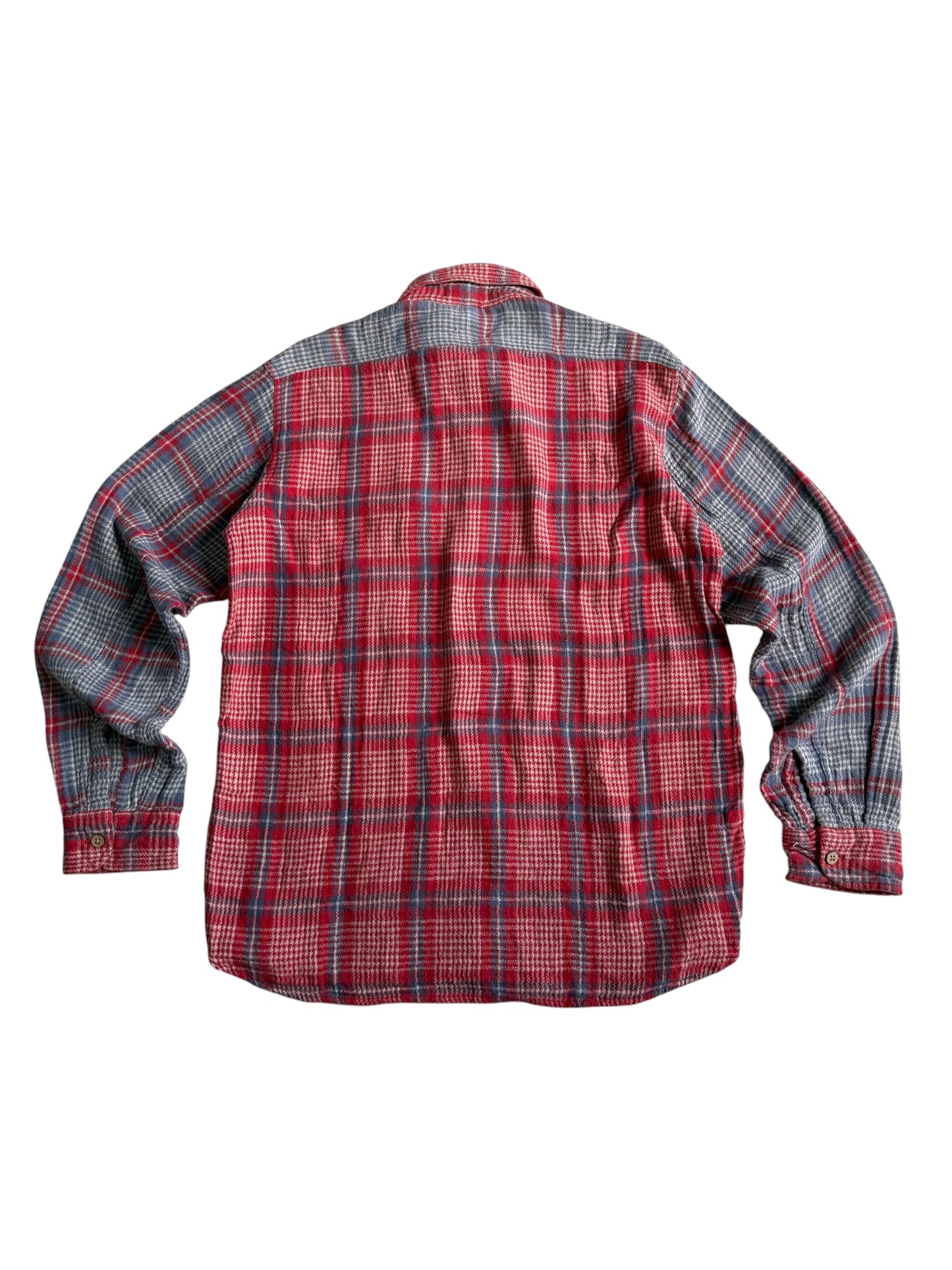 Hanalei Reversible Patchwork Flannel Shirt Japanese Brand Distressed Plaid