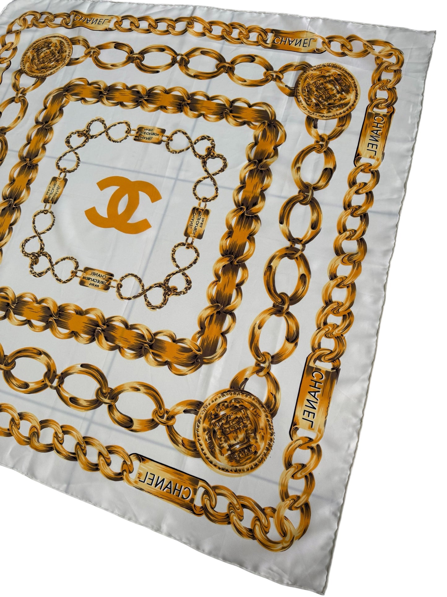 Vintage Chanel Chain Motif Scarf