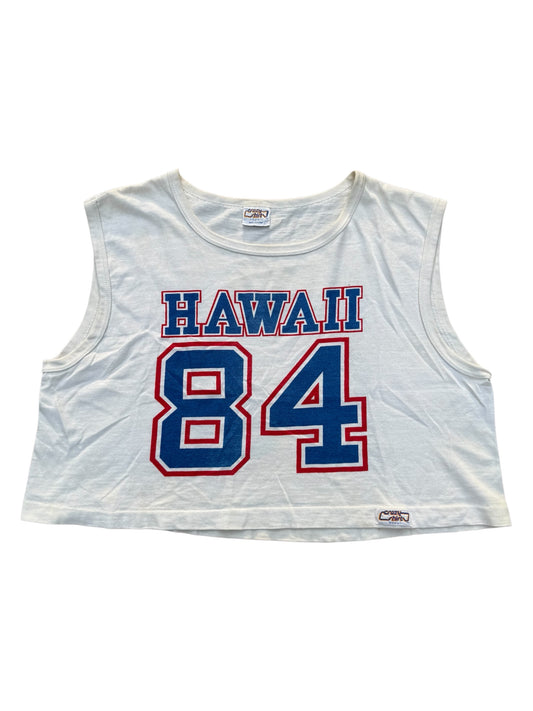 Vintage 1980s Hawaii 84 Crop Tank Top Crazy Shirts Hawaii