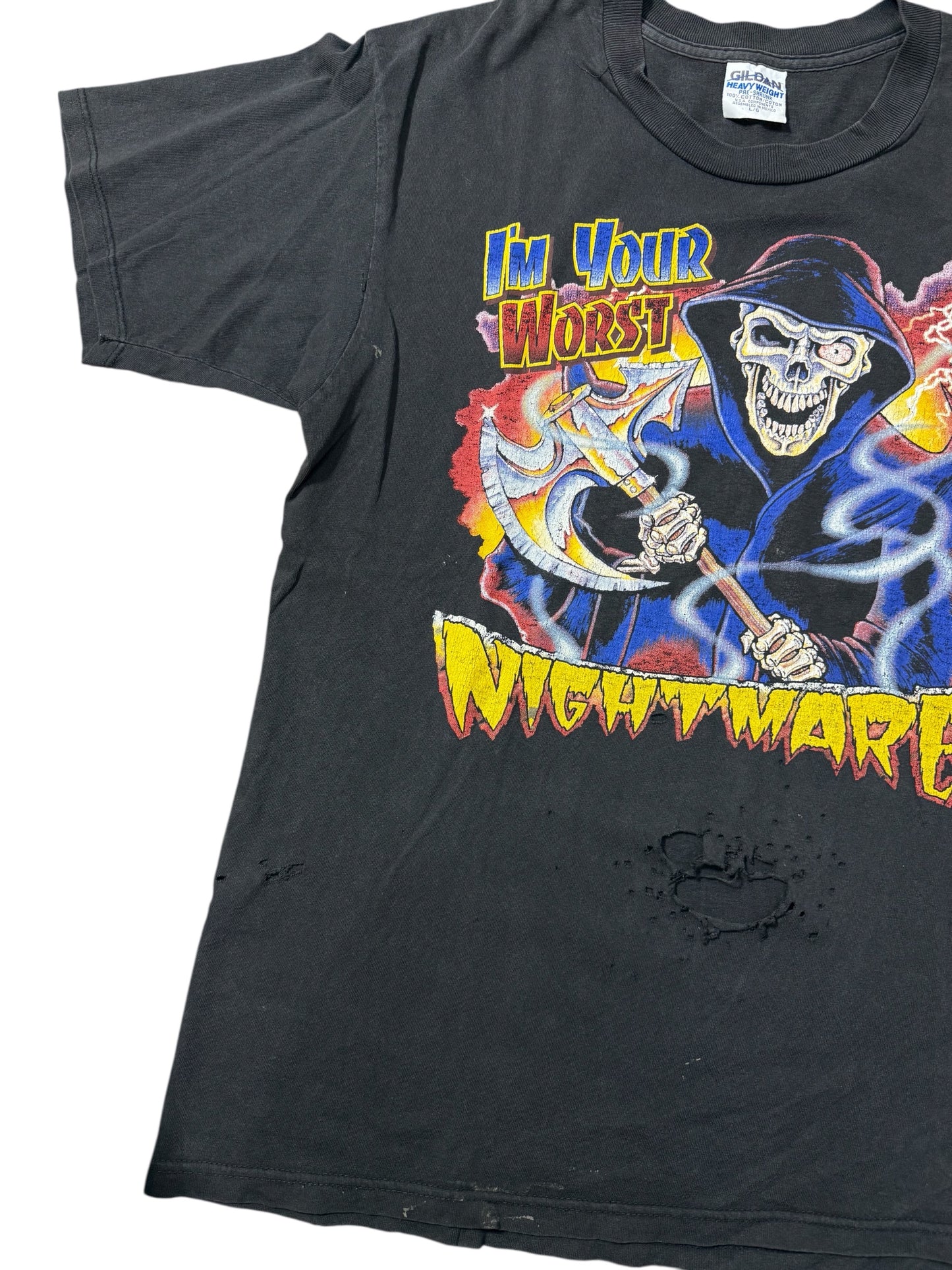 Vintage “I’m Your Worst Nightmare” Grim Reaper Graphic T-Shirt