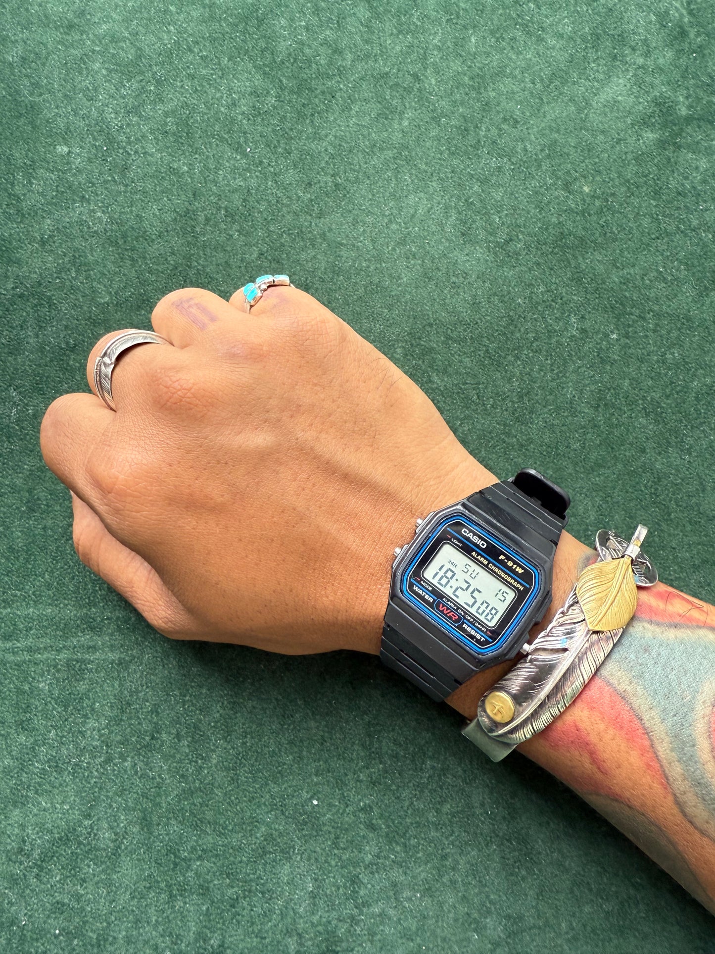 Vintage Casio F-91W Digital Watch 593 Module Made in Thailand