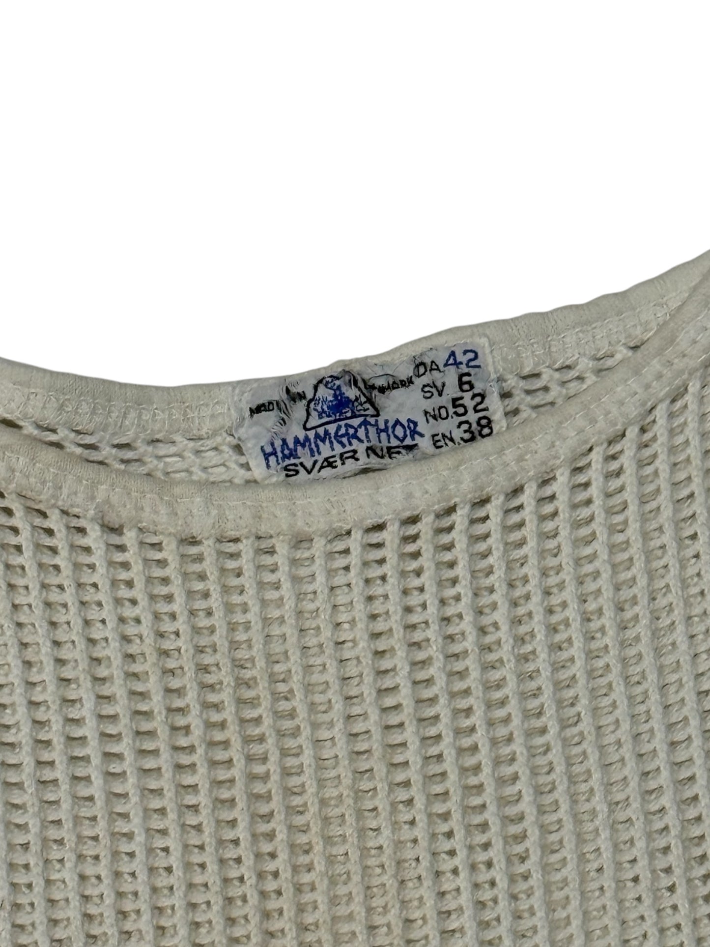Vintage Hammerthor Svær Net Scandinavian Workwear Military Mesh Tank Top Made in Denmark