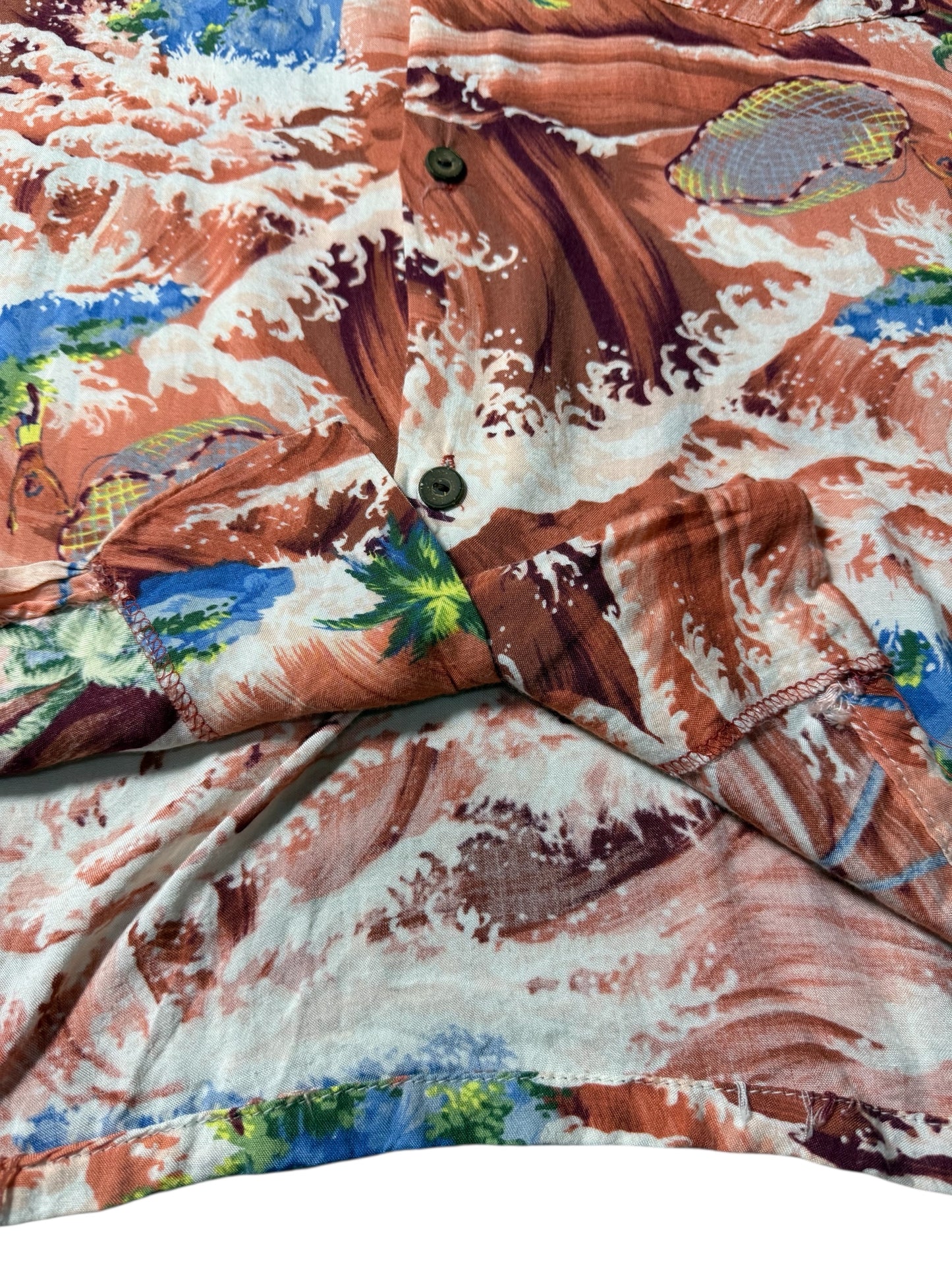 Vintage 1980s–90s Mark Raysten Rayon Hawaiian Aloha Shirt Malihini