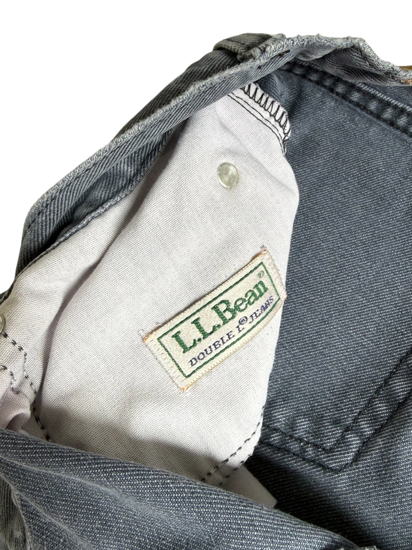 Vintage 1990s LL Bean Double L Jeans Grey Denim Pants