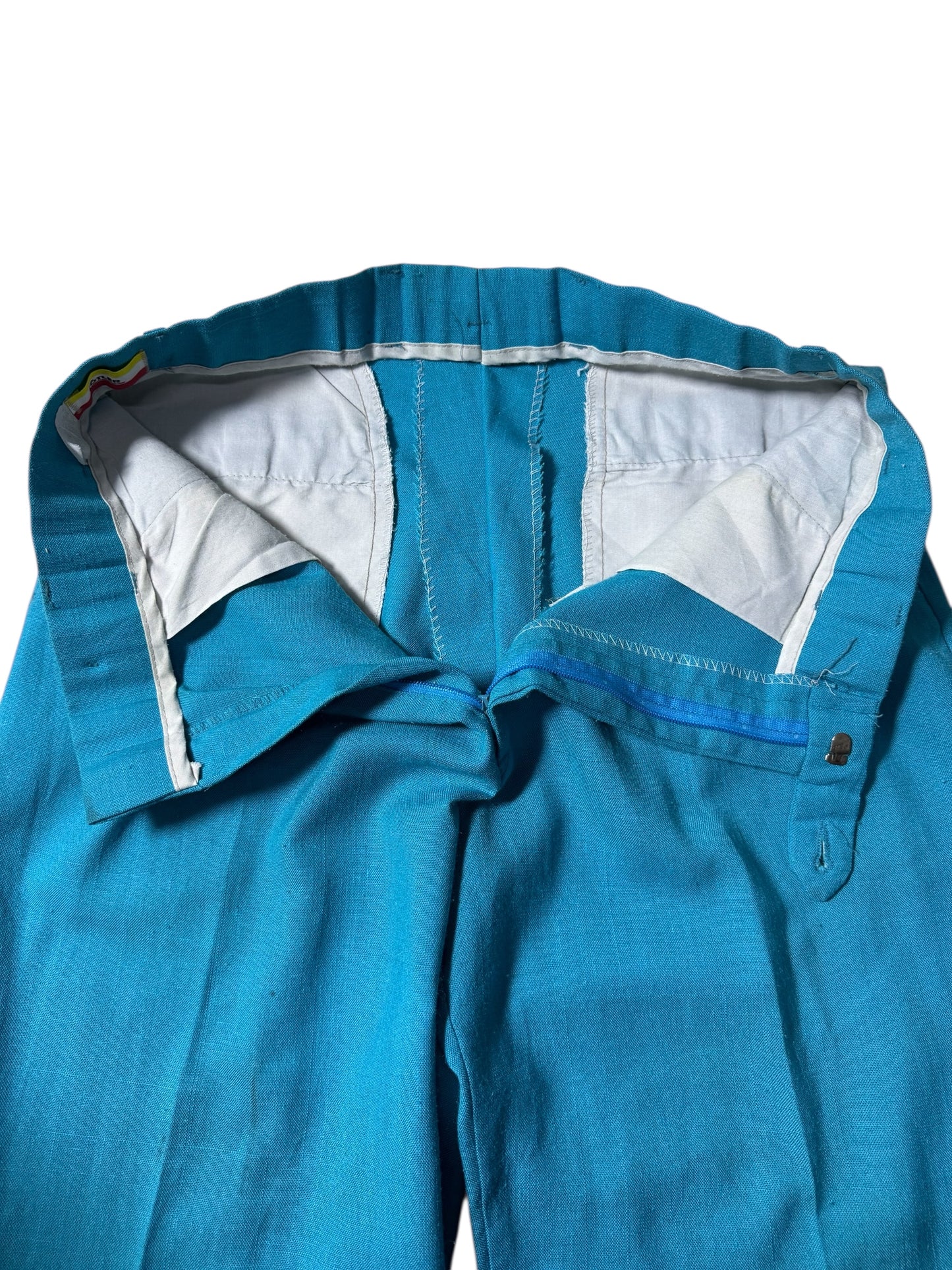 Vintage Cotler Pleated Trousers Teal Blue Classic American Slacks