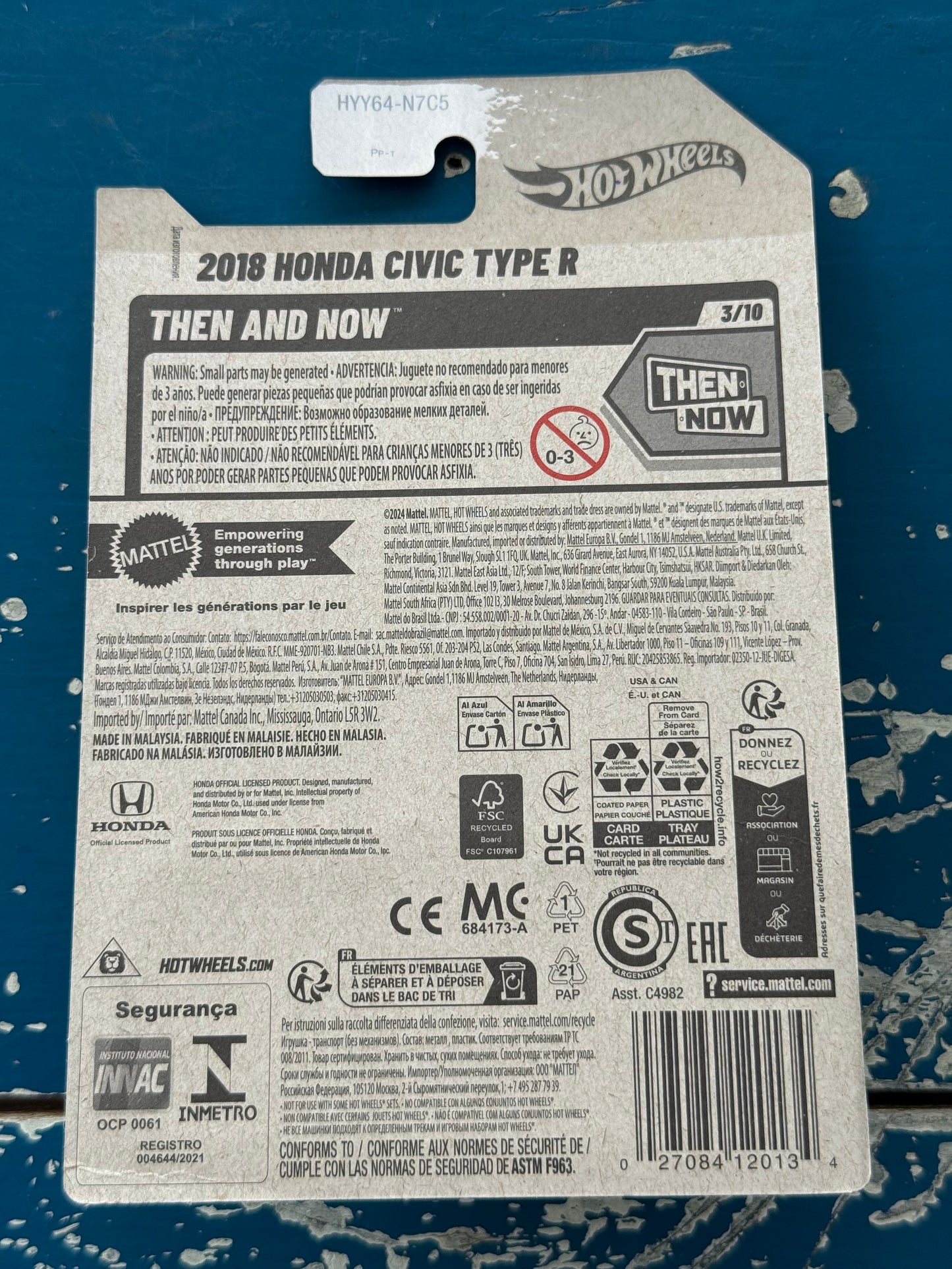 Hot Wheels 2018 Honda Civic Type R