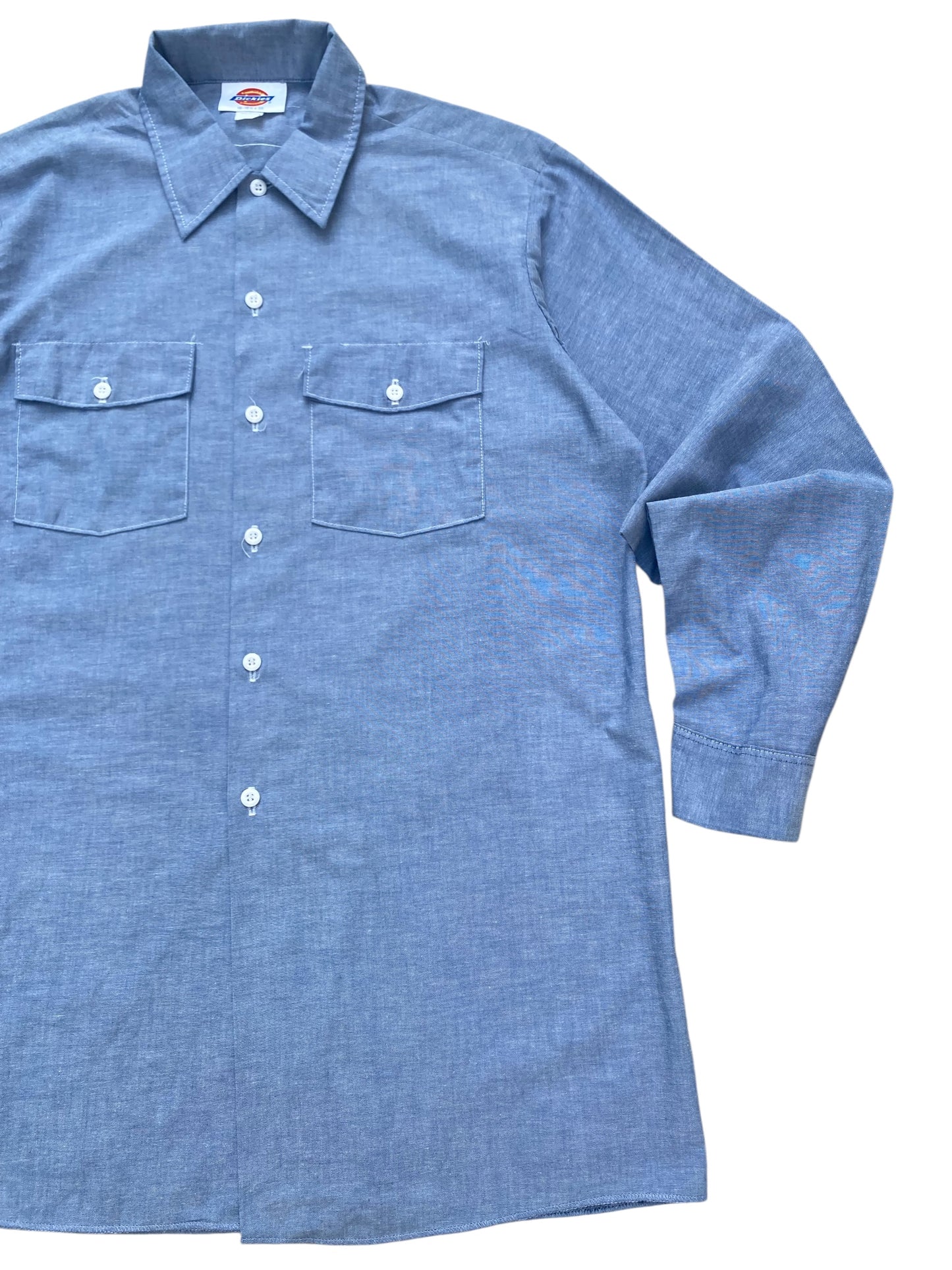 Vintage 1980s-90s Dickies Chambray Work Shirt
