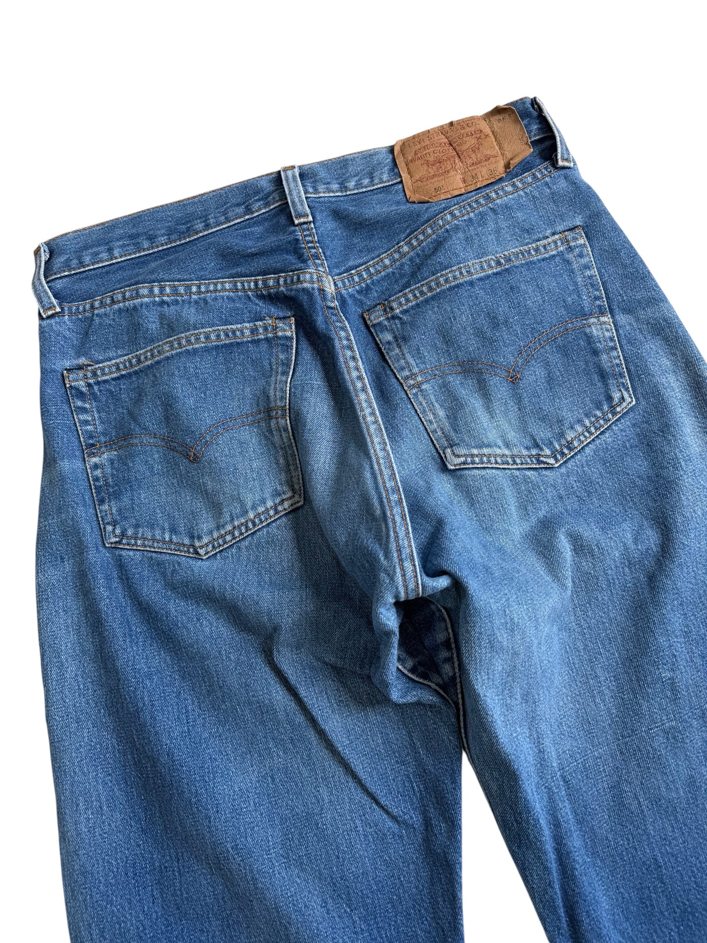 Vintage 1990s Levis 501 Selvedge Denim Jeans Made in USA 555
