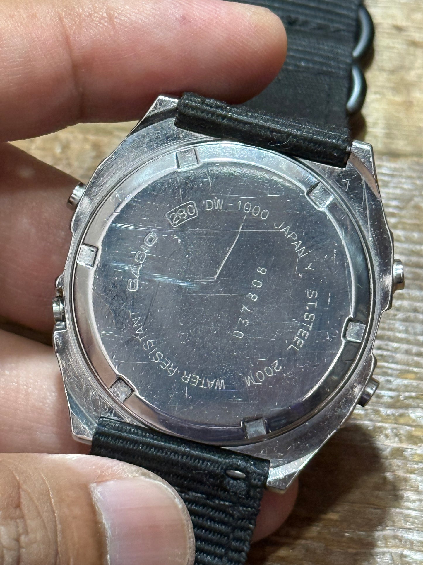 Vintage 80s Casio DW-1000 Japan Watch Junk Not Working For Parts
