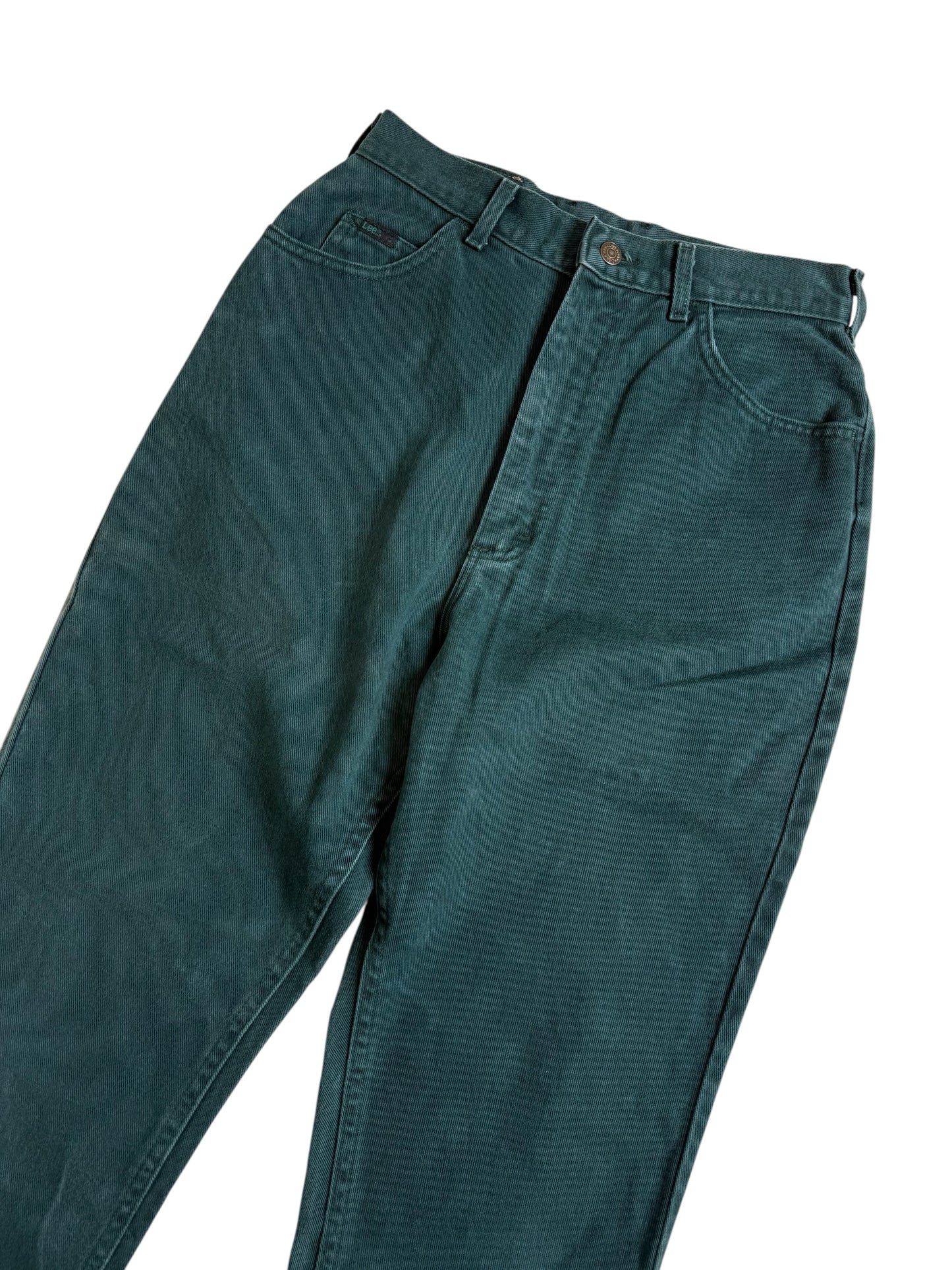 Vintage 1990s Lee High Waist Green Denim Jeans USA