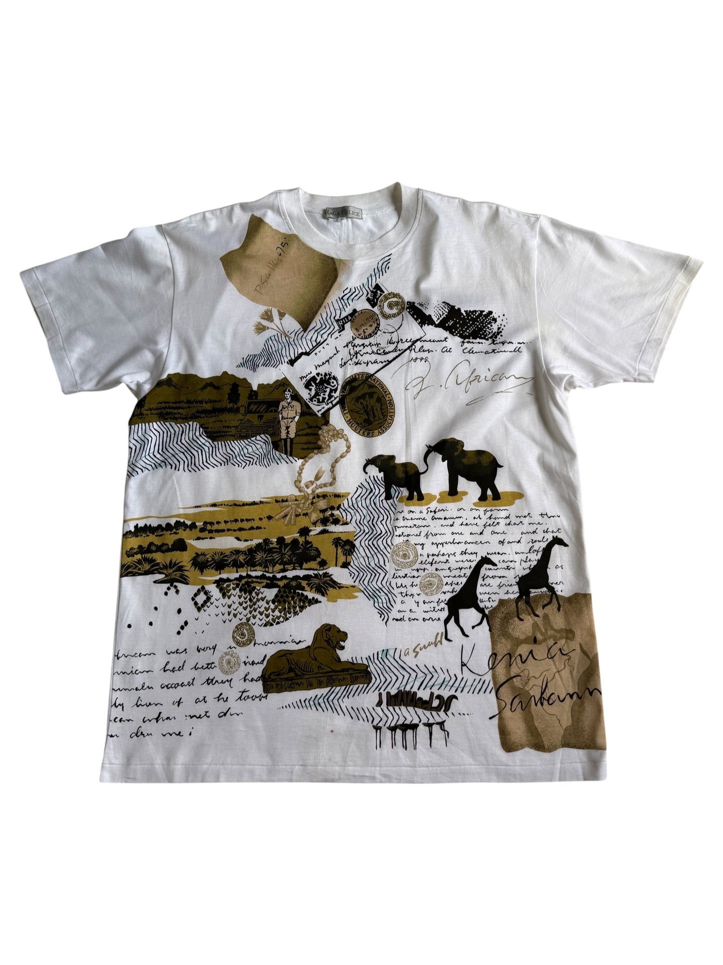 Vintage Safari Graphic Tshirt Kenya Africa Tourist Print