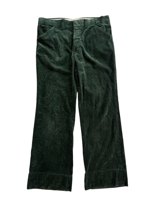 Vintage 1970s McGregor Sportswear Green Corduroy Flare Pants USA
